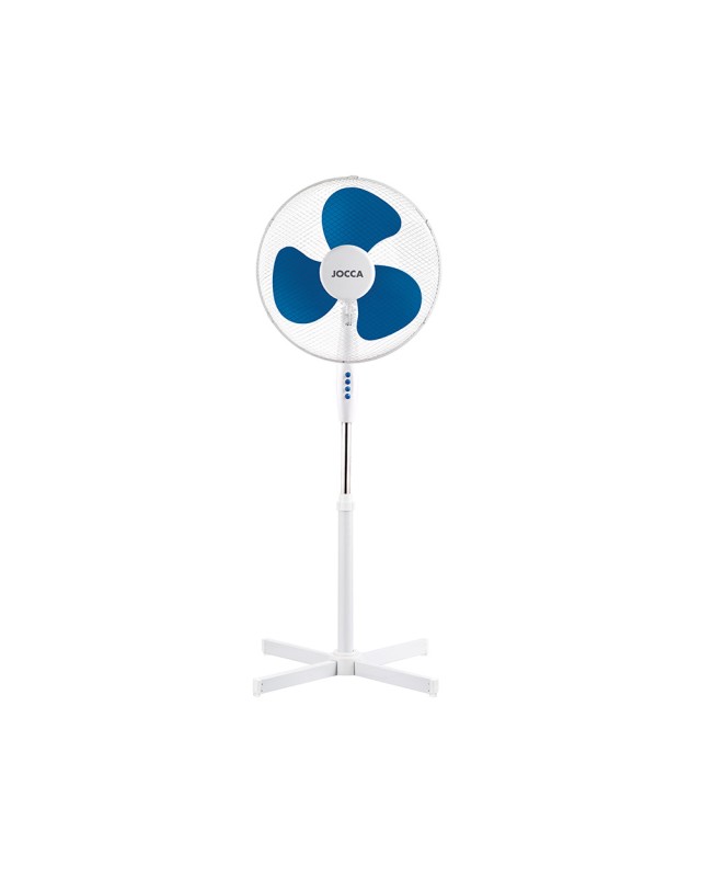 Ventilador de pie jocca 3 velocidades cabezal reclinable 40w diametro 400 mm 420x520x1200mm