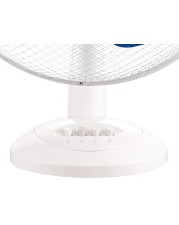 Ventilador de sobremesa jocca 3 velocidades 40 w sistema oscilacion y cabezal basculante diametro 300 mm