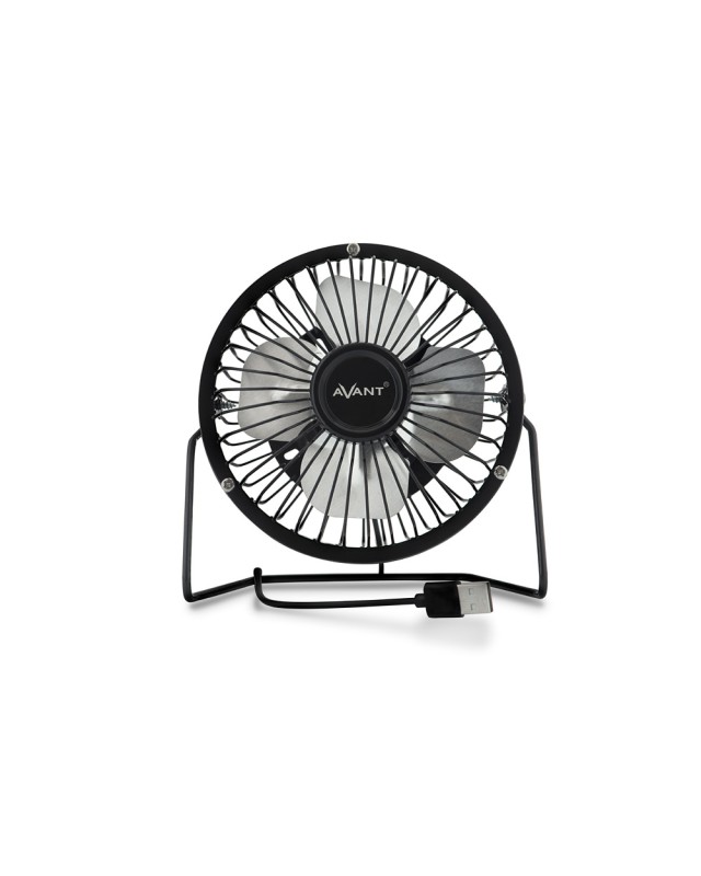 Ventilador sobremesa avant 3w diametro 100 mm alimentacion usb longitud cable 1 m color negro