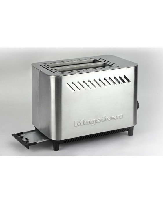 Tostador magefesa jour doble boca 820w acero inoxidable con bandeja recogemigas
