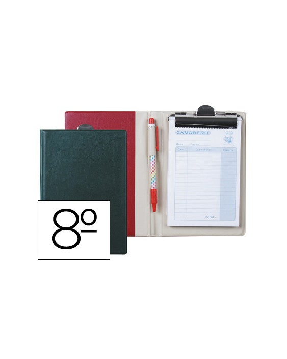 Carpeta liderpapel comandas plastico octavo con talonario camarero y boligrafo