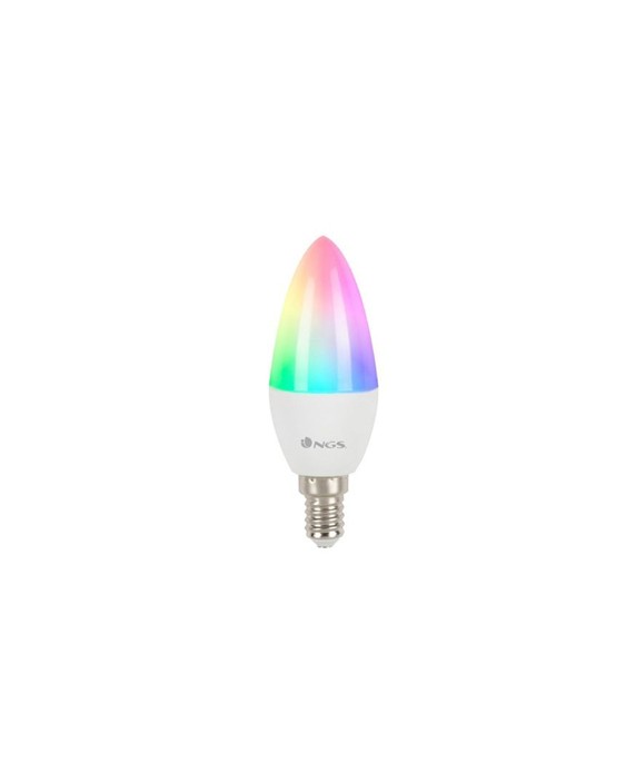 Bombilla ngs smart wifi led bulb gleam 514c halogena colores 5w 500 lumenes e14 regulable en intesidad