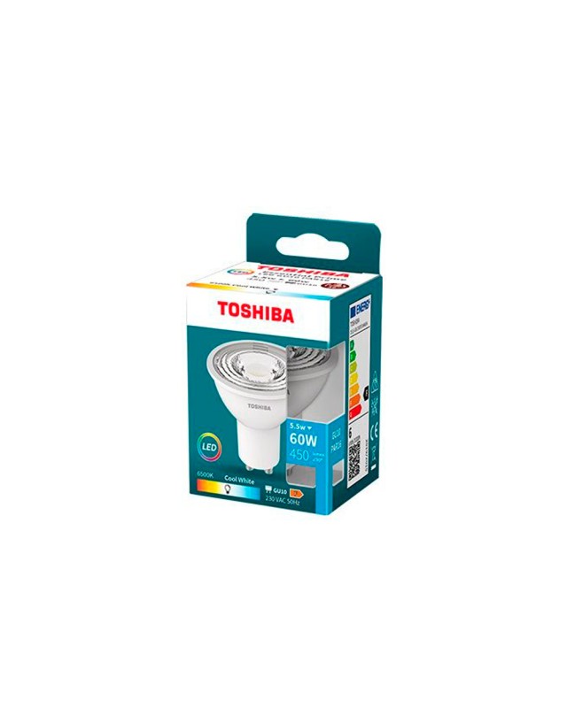 Foco led toshiba essential gu10 5.5w luz fria 6500k