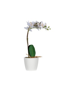 Flor artificial paperflow orquidea blanca 40 cm