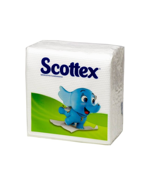 Servilleta scottex original 1 capa color blanco 30x30 cm paquete de 64 unidades