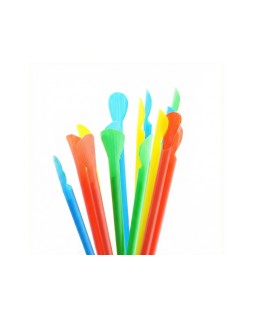 Sorbete para granizada cuchara color paquete de 100 unidades