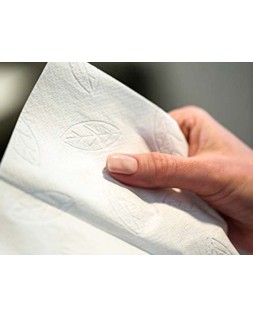 Toalla de papel engarzada 2 capas 21x32 cm paquete de 200 unidades para dispensador h2