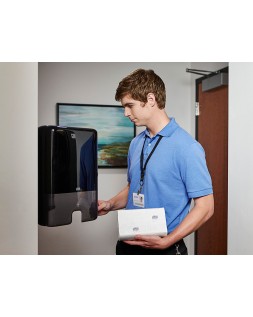 Toalla de papel engarzada 2 capas 21x32 cm paquete de 200 unidades para dispensador h2