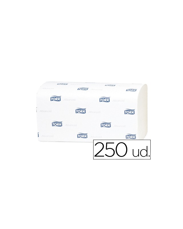 Toalla de papel engarzada 2 capas 21,8x23 cm paquete de 250 unidades para dispensador h3