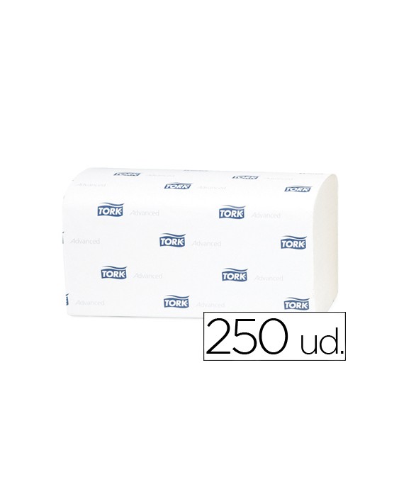 Toalla de papel engarzada 2 capas 21,8x23 cm paquete de 250 unidades para dispensador h3