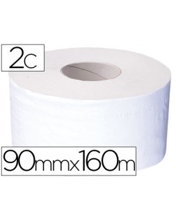 Papel higienico mini jumbo 2 capas 160 m para dispensador t2