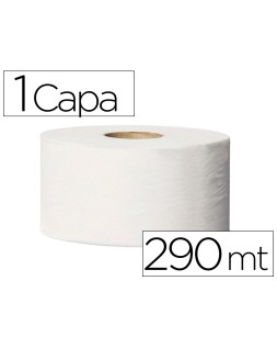 Papel higienico tork minijumbo 1 capa 290 m para dispensador t2