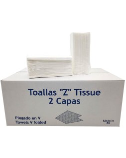 Toalla de papel secamanos dahi z ecopasta 2 capas caja con 20 paquetes de 200 unidades