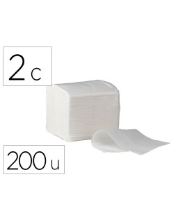 Papel higienico bunzl greensource celulosa plegado en v 2 capas caja de 40 paquetes de 200 unidades
