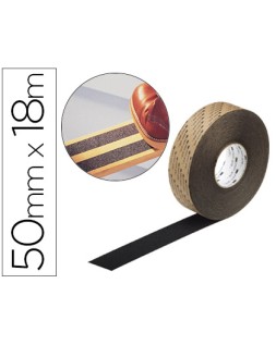 Cinta antideslizante 3m soporte de vinilo adhesivo + abrasivo 18 m x 50 mm