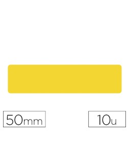 Simbolo adhesivo djois pvc tira longitudinal delimitacion suelo 50 mm amarillo pack de 10 unidades