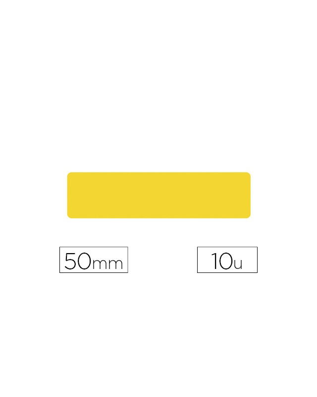 Simbolo adhesivo djois pvc tira longitudinal delimitacion suelo 50 mm amarillo pack de 10 unidades