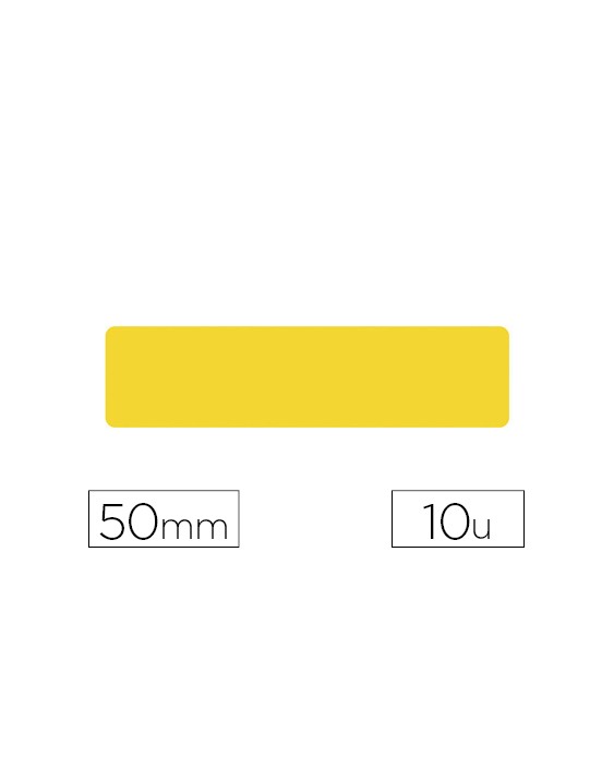 Simbolo adhesivo djois pvc tira longitudinal delimitacion suelo 50 mm amarillo pack de 10 unidades