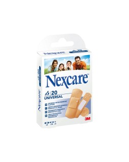 Tira protectora 3m nexcare para heridas y cortes plasticoimpermeable caja de 20 unidades diversos tamaños