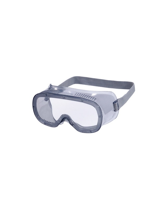 Gafas de proteccion deltaplus panoramicas montura flexible de pvc ventilacion directa talla ajustable color gris