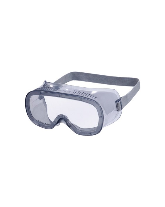 Gafas de proteccion deltaplus panoramicas montura flexible de pvc ventilacion directa talla ajustable color gris