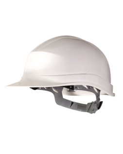 Casco de proteccion deltaplus polietileno especial para obra y trabajos electricos de baja tension color blanco
