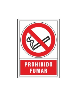 Pictograma syssa señal de prohibicion prohibido fumar en pvc 245x345 mm