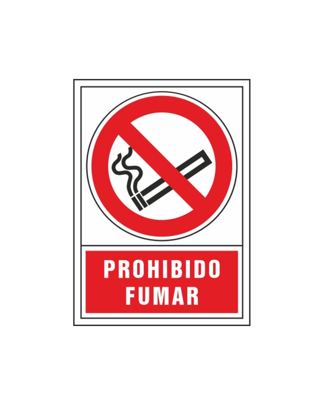 Pictograma syssa señal de prohibicion prohibido fumar en pvc 245x345 mm