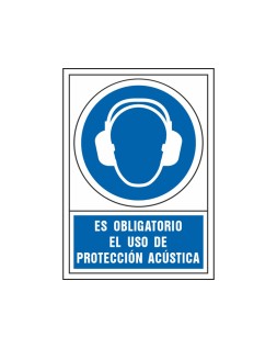 Pictograma syssa señal de obligacion es obligatorio el uso de proteccion acustica en pvc 245x345 mm
