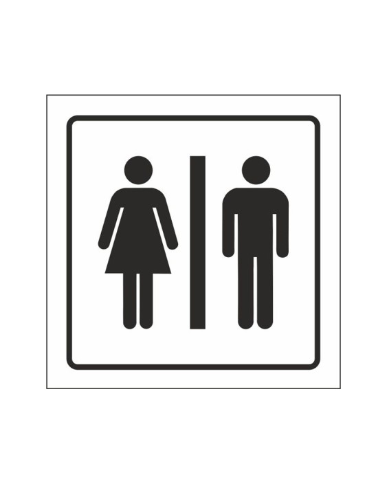 Pictograma syssa señal de aseos caballeros-señoras en pvc 105x105 mm