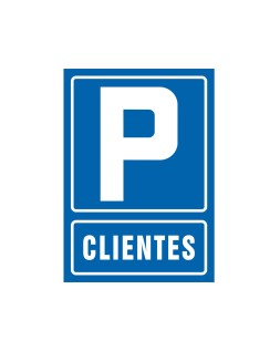 Pictograma syssa señal de parking clientes en pvc 210x297 mm