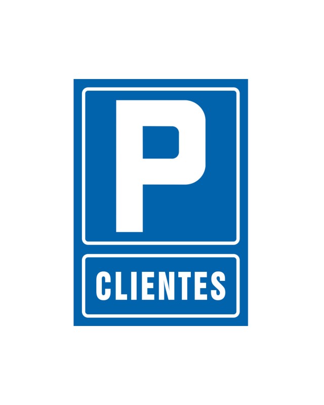 Pictograma syssa señal de parking clientes en pvc 210x297 mm
