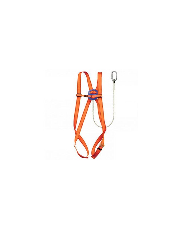 Arnes faru proteccion anticaidas basico con cuerda incorporada de 1 m de largo