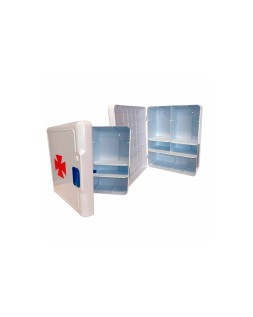 Botiquin plastico extraduro con material para primeros auxilios 460x340x150 mm