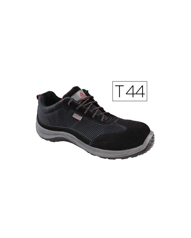 Zapatos de seguridad deltaplus asti piel de serraje afelpado suela de composite negro talla 44