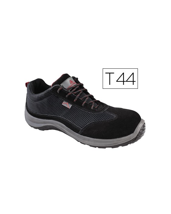 Zapatos de seguridad deltaplus asti piel de serraje afelpado suela de composite negro talla 44