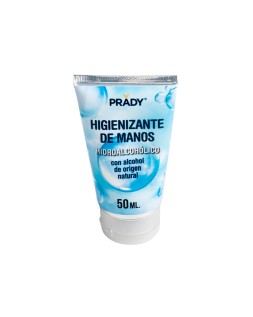 Gel hidroalcoholico higienizante para manos limpiay desinfecta sin necesidad de aclarado bote de 50 ml