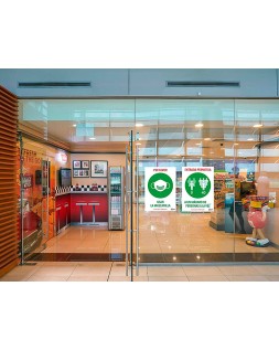 Señal adhesiva avery usar la mascarilla din a4 resistente a los rayos uv pack de 2 unidades