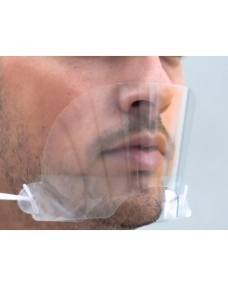 Pantalla protectora buconasal leiban con protector para barbilla material pet 17x8,5 cm