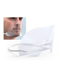 Pantalla protectora buconasal leiban con protector para barbilla material pet 17x8,5 cm