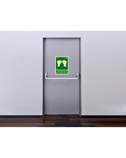 Pictograma archivo 2000 empujar barra para abrir puerta pvc verde luminiscente 224x300 mm