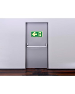 Pictograma archivo 2000 salida de emergencia izquierda pvc verde luminiscente 160x320 mm