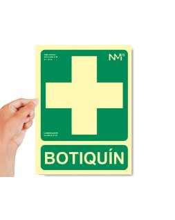 Pictograma archivo 2000 botiquin pvc verde luminiscente 224x300 mm