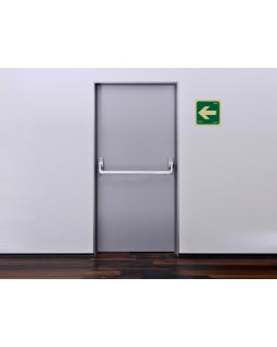 Pictograma archivo 2000 flecha izquierda pvc verde luminiscente 224x224 mm