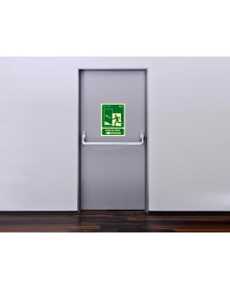 Pictograma archivo 2000 salida emergencia escalera sube izquierda pvc verde luminiscente 224x300 mm