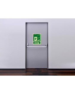 Pictograma archivo 2000 salida emergencia escalera sube derecha pvc verde luminiscente 224x300 mm