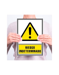 Pictograma archivo 2000 riesgo indeterminado pvc amarillo luminiscente 210x297 mm