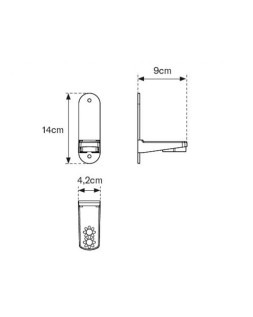 Soporte mural faru plastico d190 y d191 140x90x42 mm