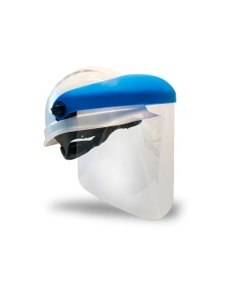 Pantalla para casco faru a20c con visera y protector barbilla azul 200x300 mm