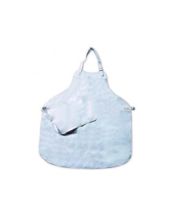 Mandil para soldador faru cuero al cromo con tiras de serraje y anillas 600x900 mm